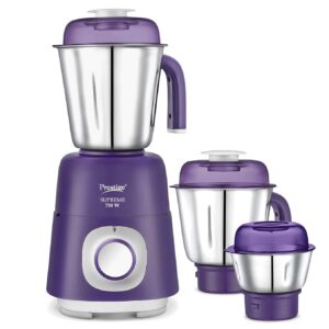 Prestige SUPREME 750 W Mixer Grinder, 3 Jars (1500 ml, 1200 ml, 450 ml) 750 Juicer Mixer Grinder (3 Jars, Violet)