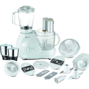 Bajaj FX 11 Food Factory 600 Juicer Mixer Grinder (2 Jars, White)