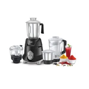 Prestige 42540 Hyperius 750 Mixer Grinder With Atta Kneading and Veggie Chopping Function, Strong and Durable body, High Power Mixer Grinder (4 Jars, Black)