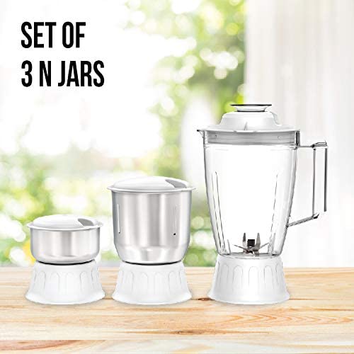 Havells Vitonica 500 W Juicer Mixer Grinder (3 Jars, White - Light Blue) - Image 2