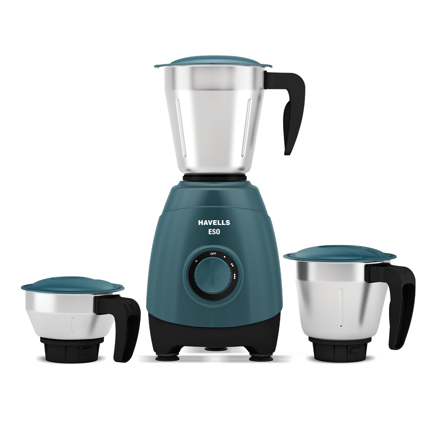 Havells ESO 3 jar GHFMGELG075 750 Mixer Grinder (3 Jars, Green)