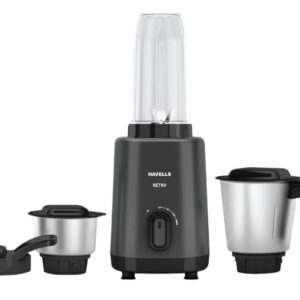 Havells RETRO NUTRI XL 500 Mixer Grinder (3 Jars, Black)