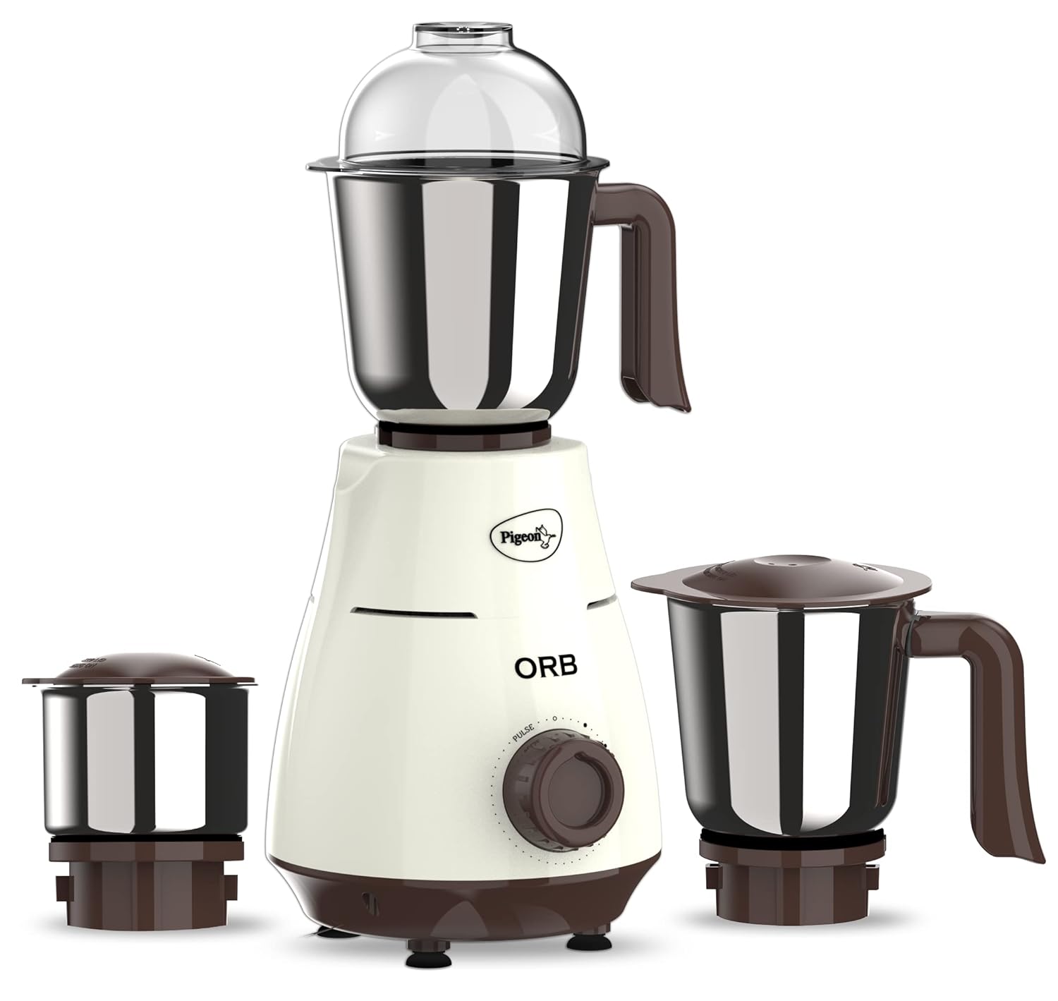 Pigeon 15597 ORB 750 Mixer Grinder (3 Jars, White) - Image 2