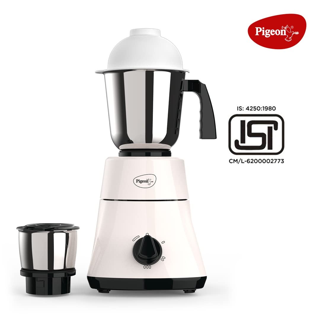 Pigeon 12995 Classic Lite 550 Juicer Mixer Grinder (2 Jars, Ivory) - Image 3