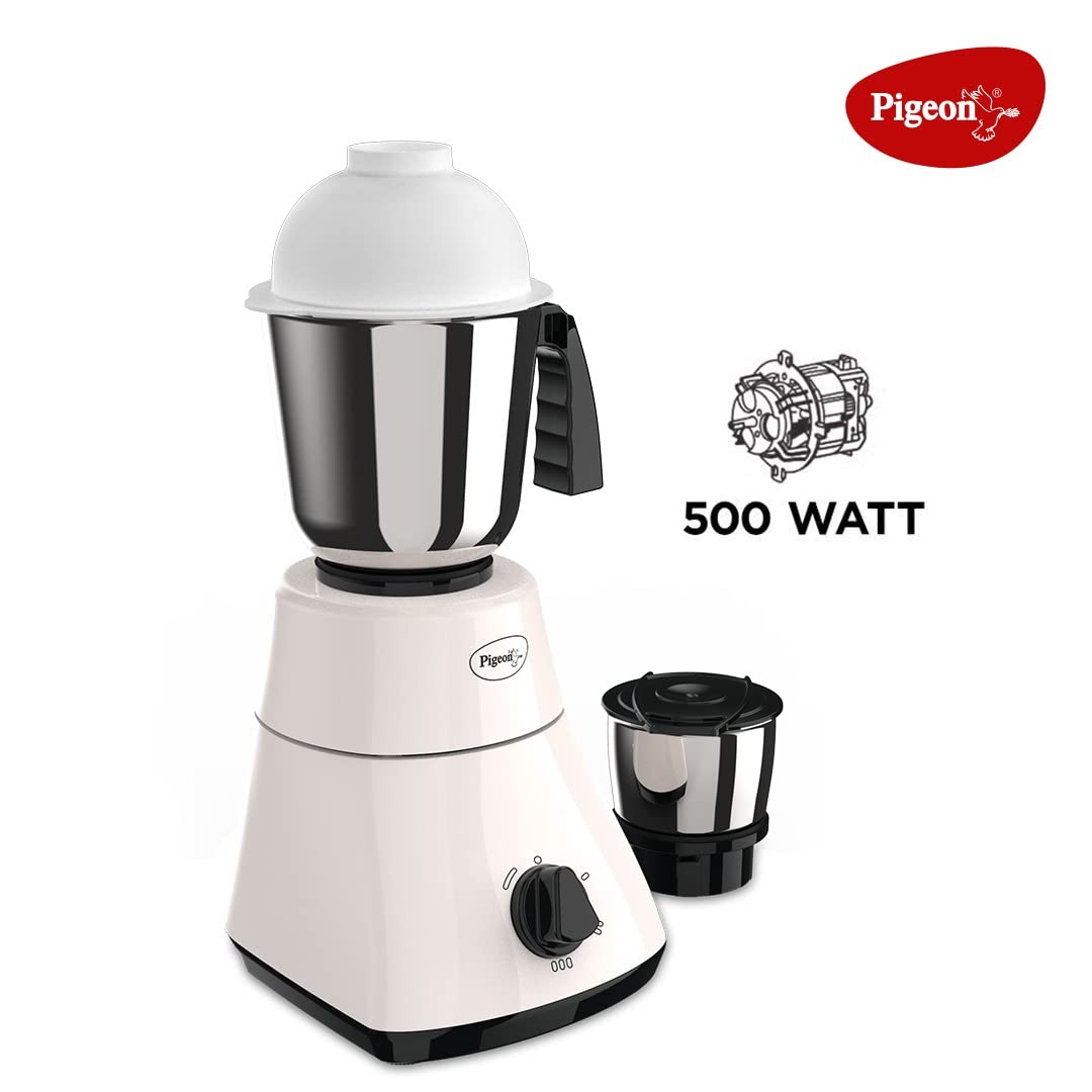 Pigeon 12995 Classic Lite 550 Juicer Mixer Grinder (2 Jars, Ivory) - Image 2