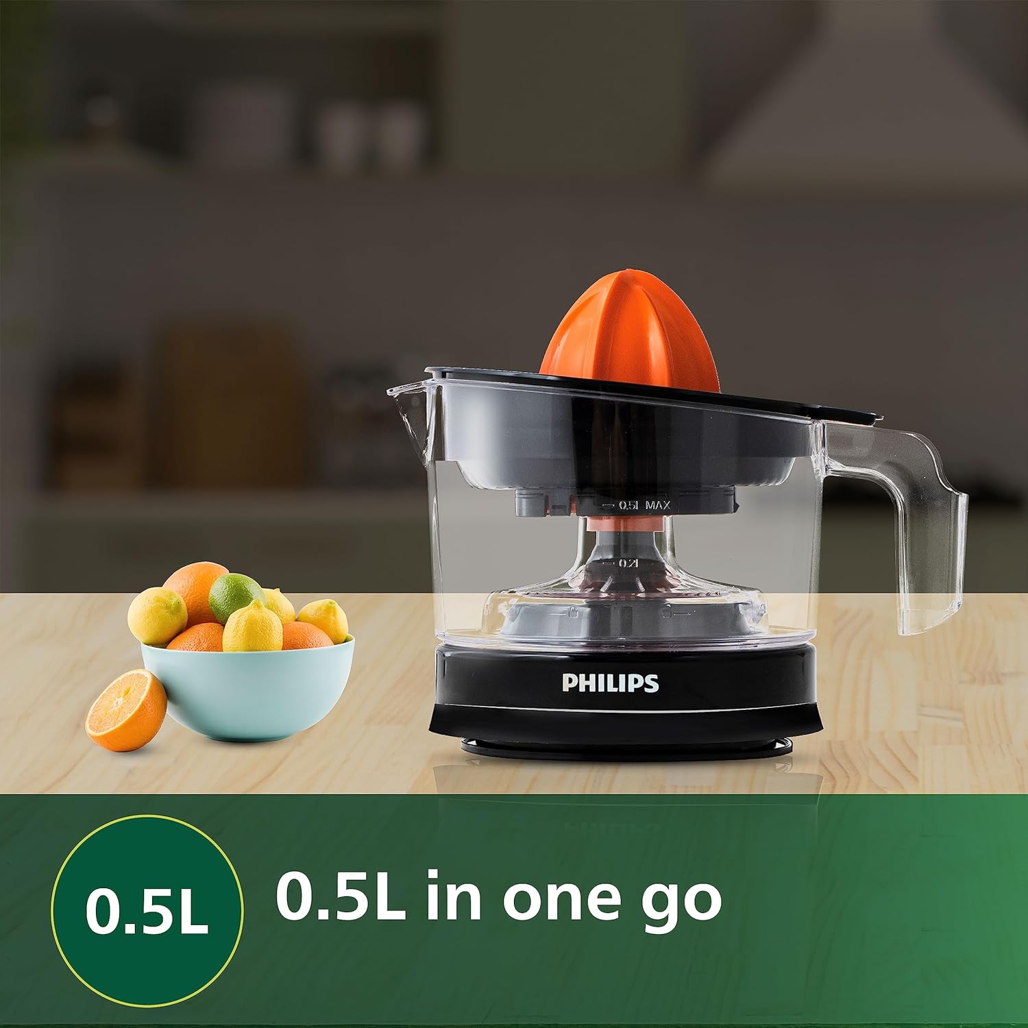 Philips Citrus Press / HR2788 / 00 25 Juicer (1 Jar, Black) - Image 3
