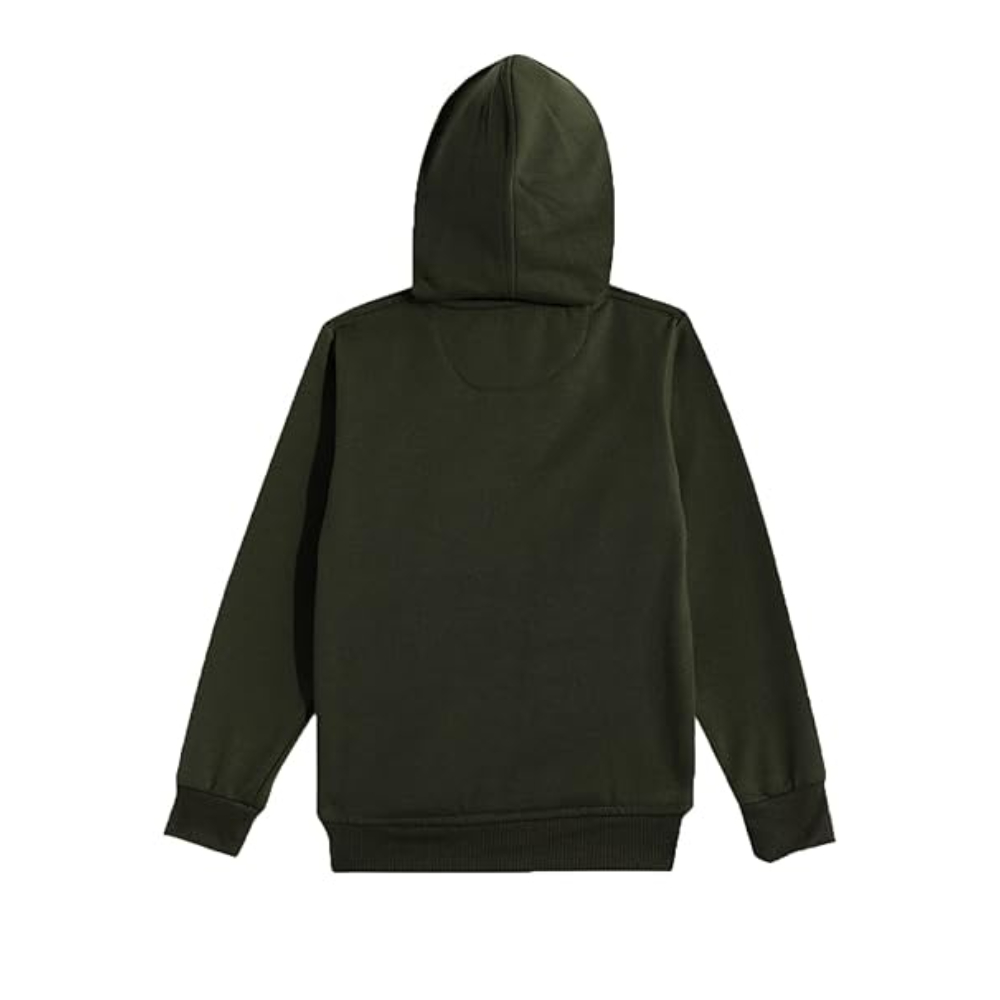 Girl's Cotton Olive Hooded Sweatshirt - Image 2