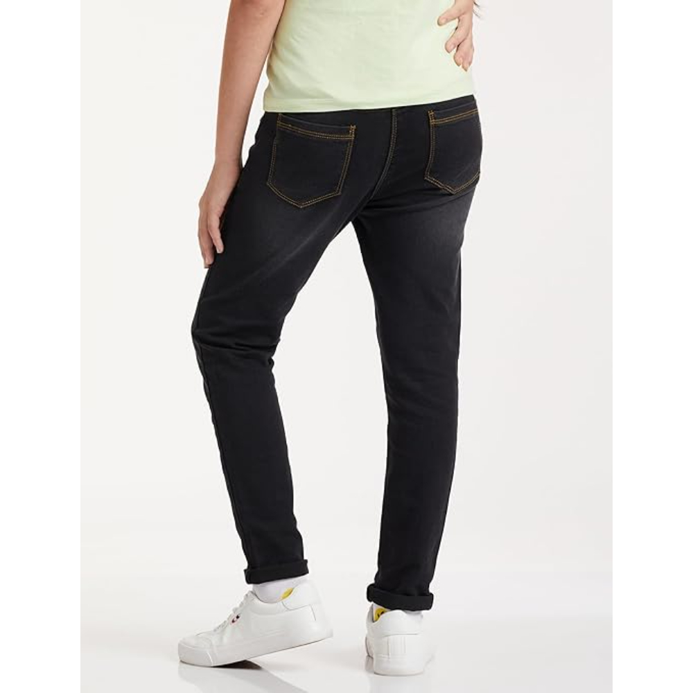 Girls Slim Fit Denim Black Jeans - Image 3