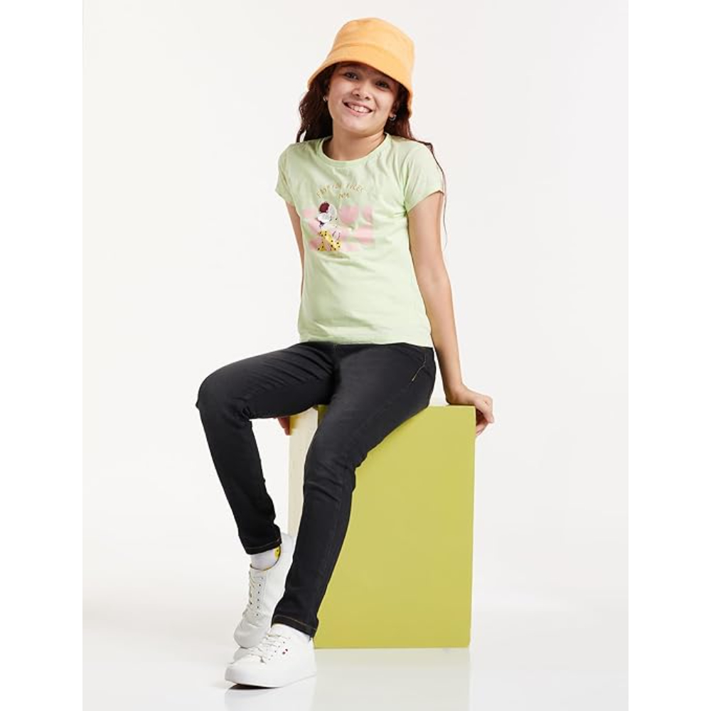 Girls Slim Fit Denim Black Jeans