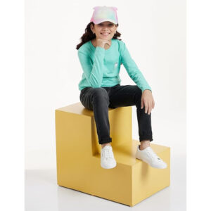 Girls Slim Fit Denim Grey Jeans