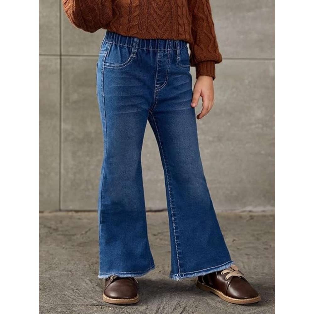 Girls Regular Fit Cerulean Blue Jeans - Image 3