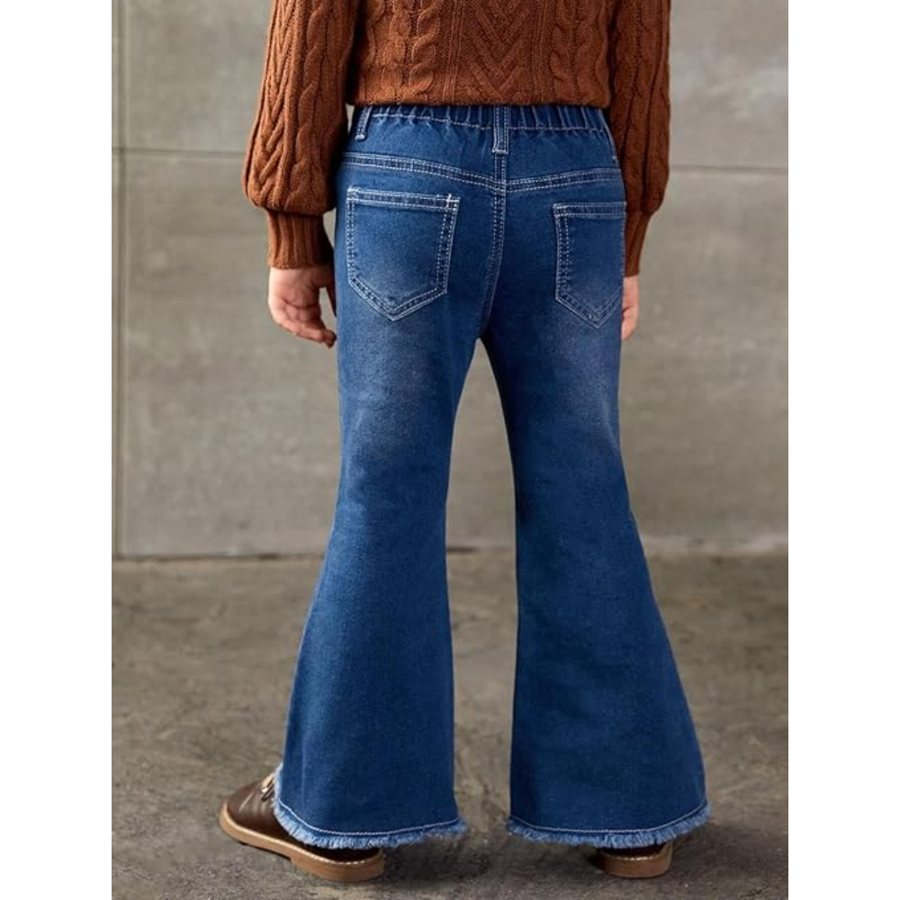 Girls Regular Fit Cerulean Blue Jeans - Image 2