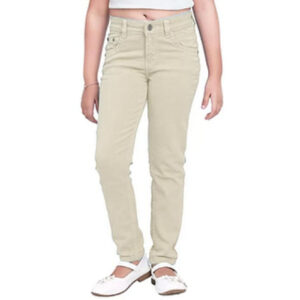 Girls Stretchable Denim Beige Jeans