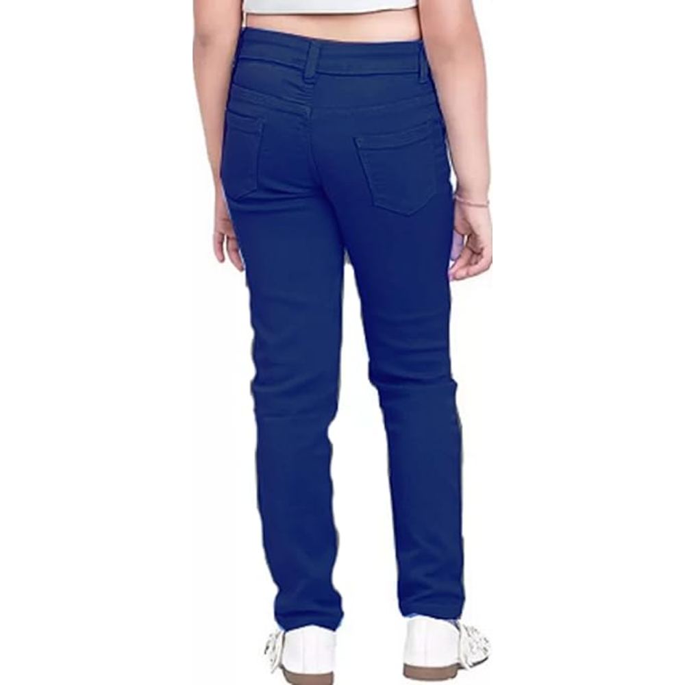 Girls Stretchable Denim Dark Blue Jeans - Image 2