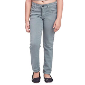 Girls Stretchable Denim Grey Jeans