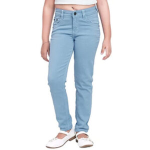 Girls Stretchable Denim Icy Blue Jeans