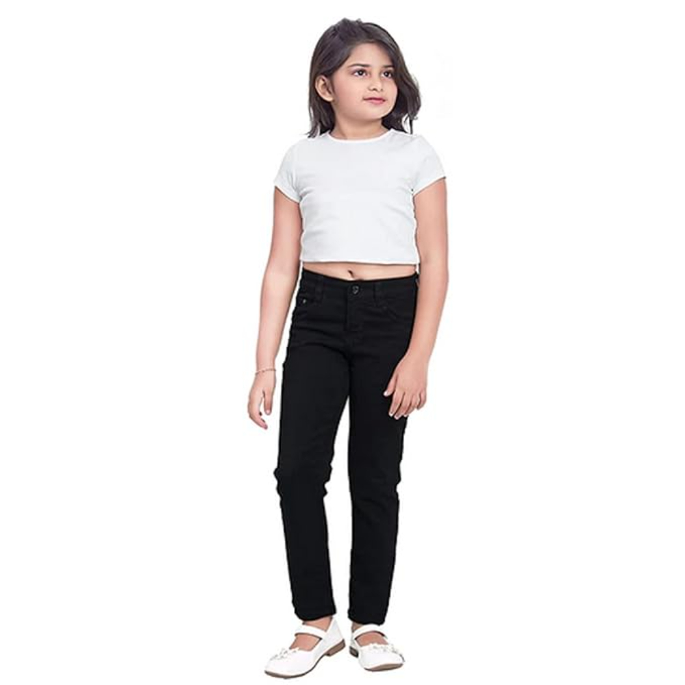 Girls Stretchable Denim Black Jeans