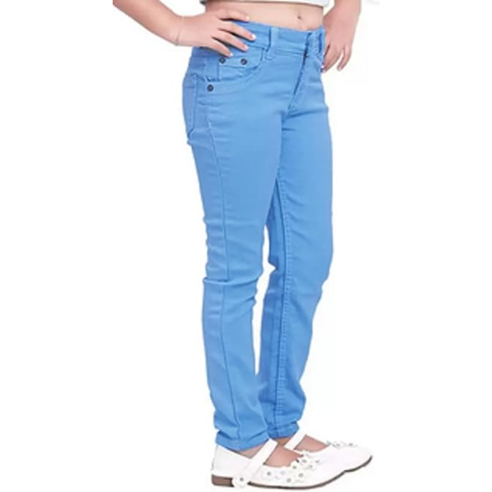 Girls Stretchable Denim Stone Blue Jeans - Image 2