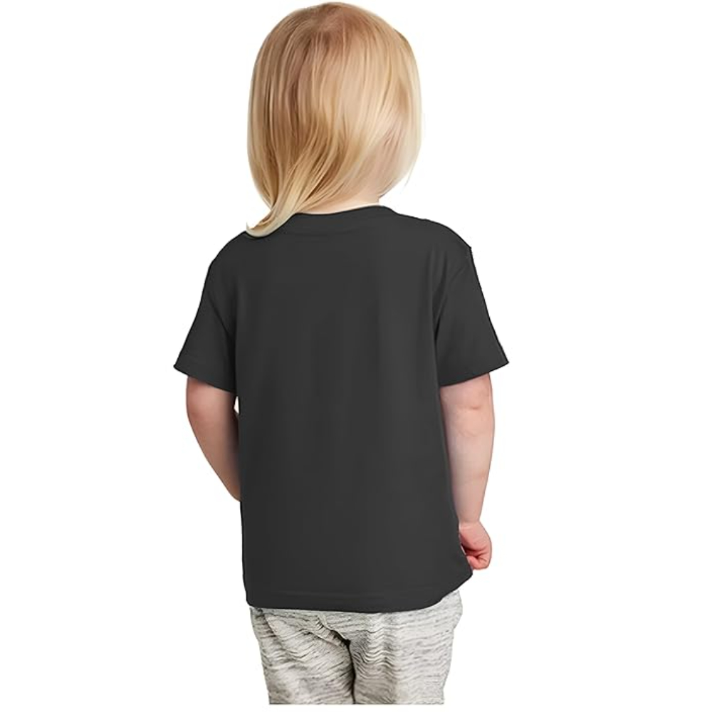 Girls Half Sleeves Black T-shirt - Image 2
