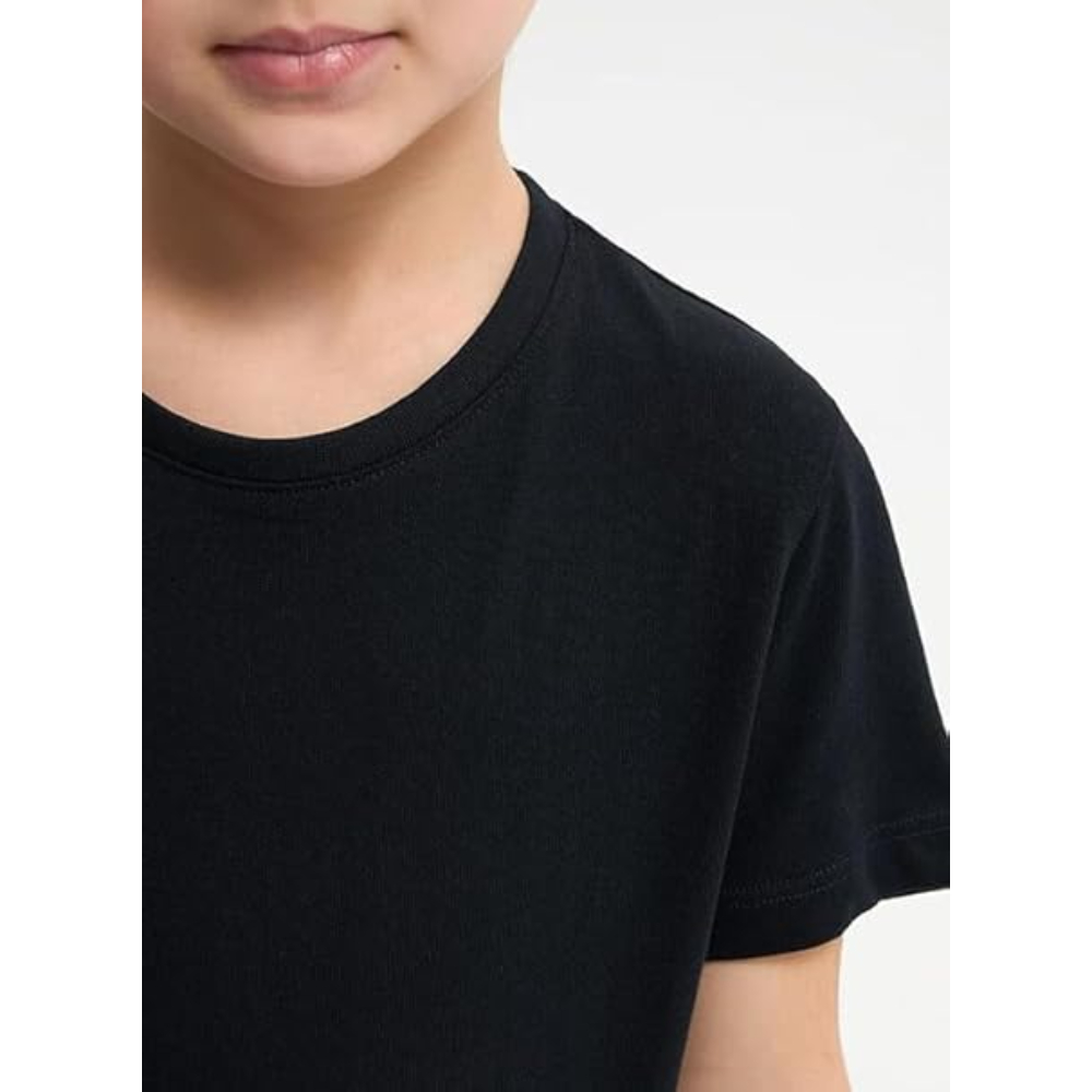 Girls Half Sleeves Black T-Shirt - Image 3