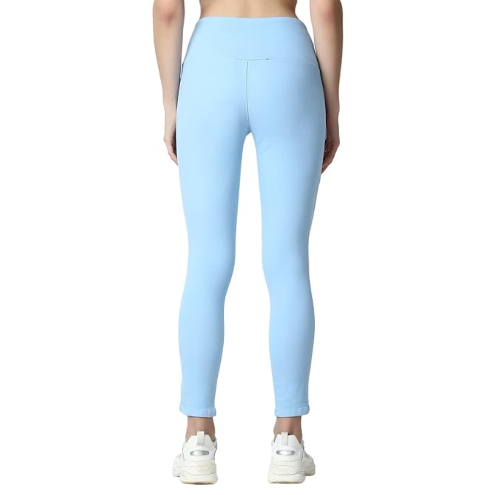 Sky Blue Skinny Fit High Waist Ankle Length Jeggings - Image 2