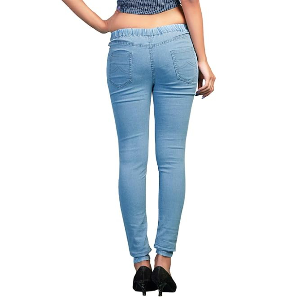 Classy Blue Womens Slim Fit Denim Stretchable Jeggings - Image 2
