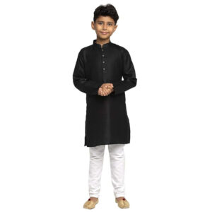 Boys Kids Plain Black Colour Kurta