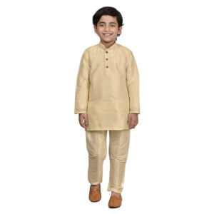 Kurta Pyjama Gold Set For Kids & Boys