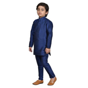 Kurta Pyjama Navy Blue Set For Kids & Boys