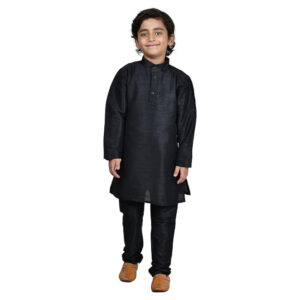 Kurta Pyjama Black Set For Kids & Boys