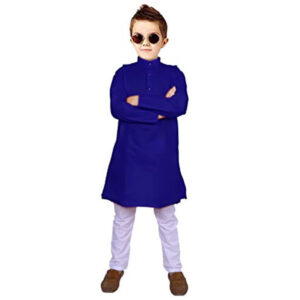 Boys Royal Blue Kurta Pyjama Set