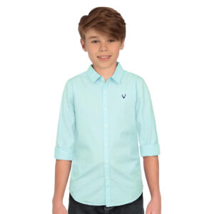 Plain Powder blue Colour Boy's Shirt