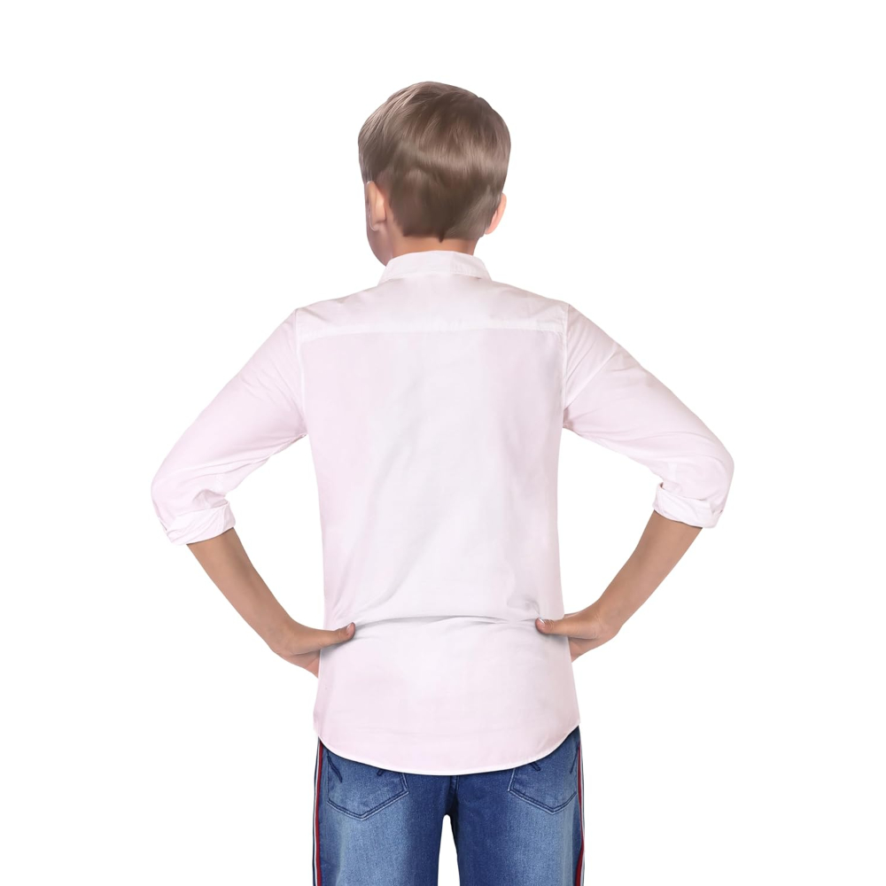 Plain Pink Colour Boy's Shirt - Image 2