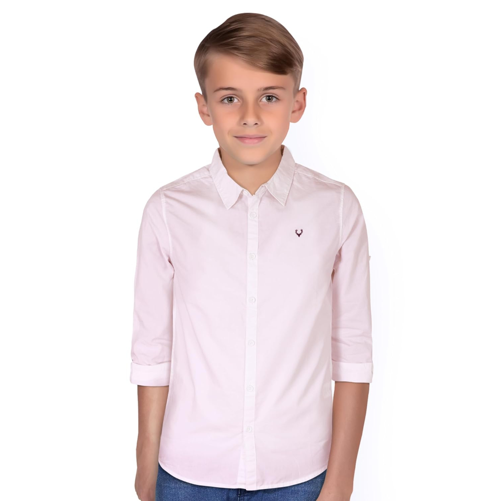 Plain Pink Colour Boy's Shirt