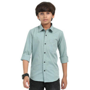 Boys Olive Shirt Stylish Casualwear Buttoned
