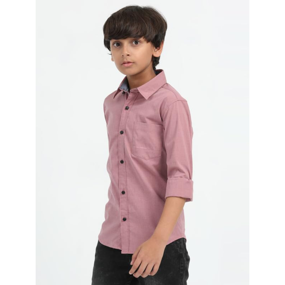 Boys Pink Shirt Stylish Casualwear Buttoned - Image 3