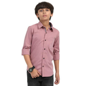 Boys Pink Shirt Stylish Casualwear Buttoned