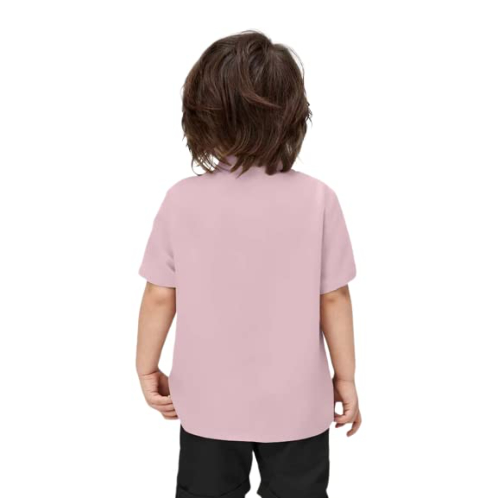 Plain Baby Pink Kids Shirt for Boys - Image 2