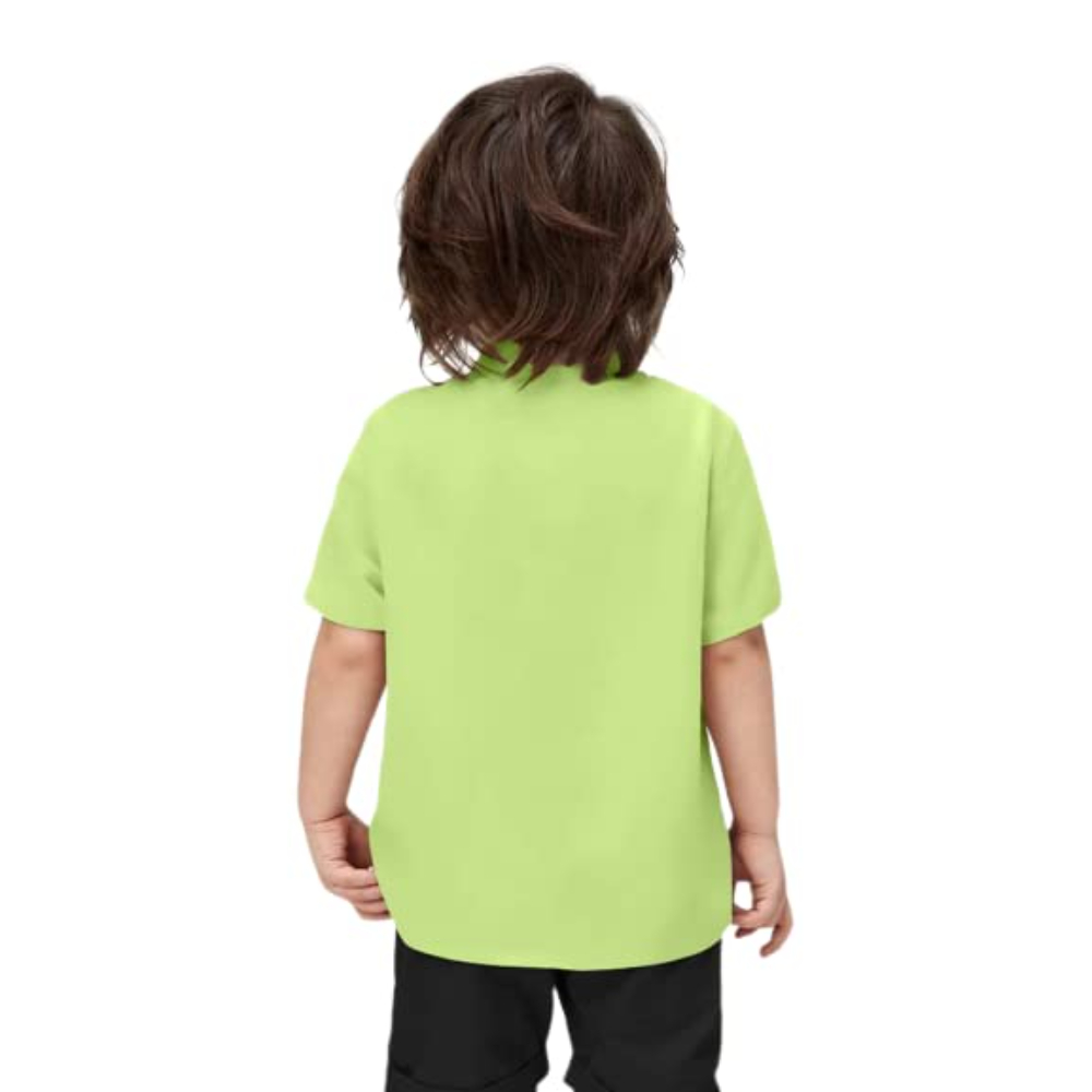 Plain Pista Green Kids Shirt for Boys - Image 2