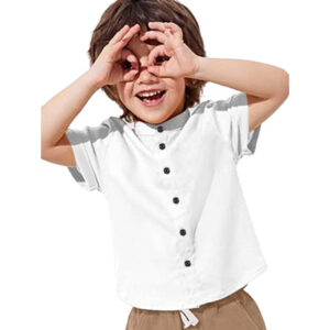 Plain White Kids Shirt for Boys