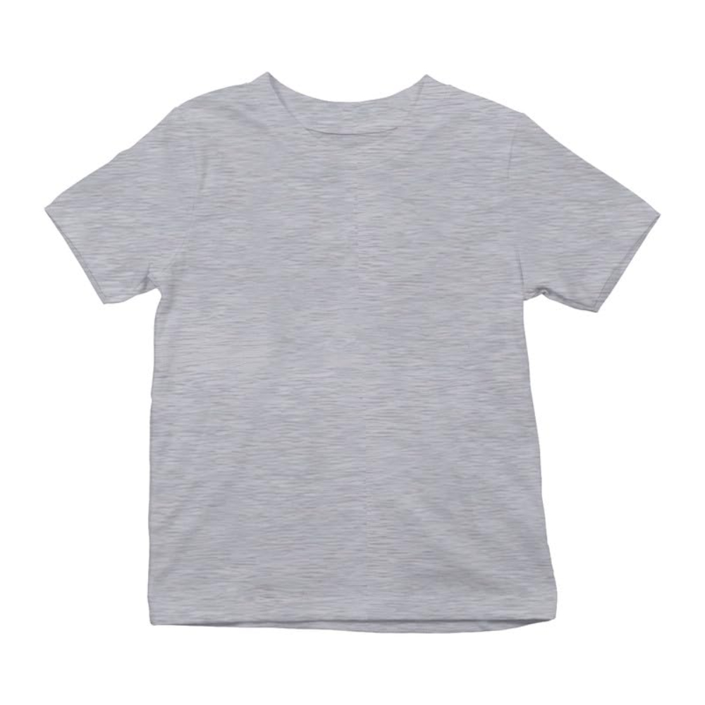 Kids Unisex Round Neck Cotton Grey T-Shirt - Image 3