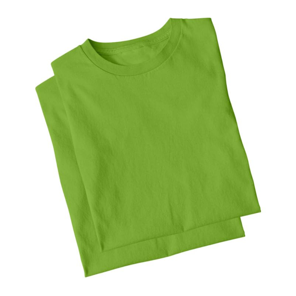 Kids Unisex Round Neck Cotton Green T-Shirt - Image 2