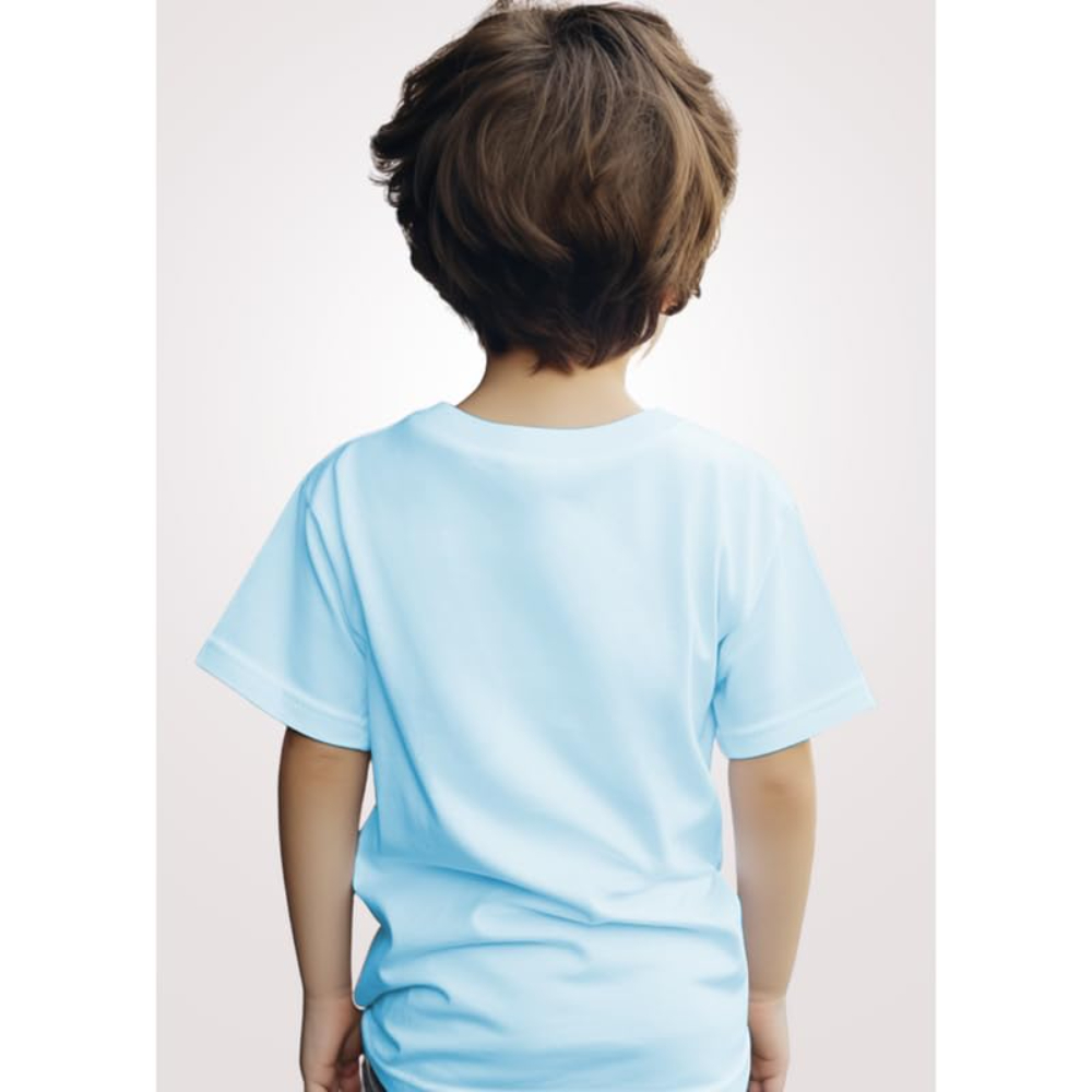 Kids Unisex Sky Blue T-Shirt for Baby Boys & Girls - Image 3