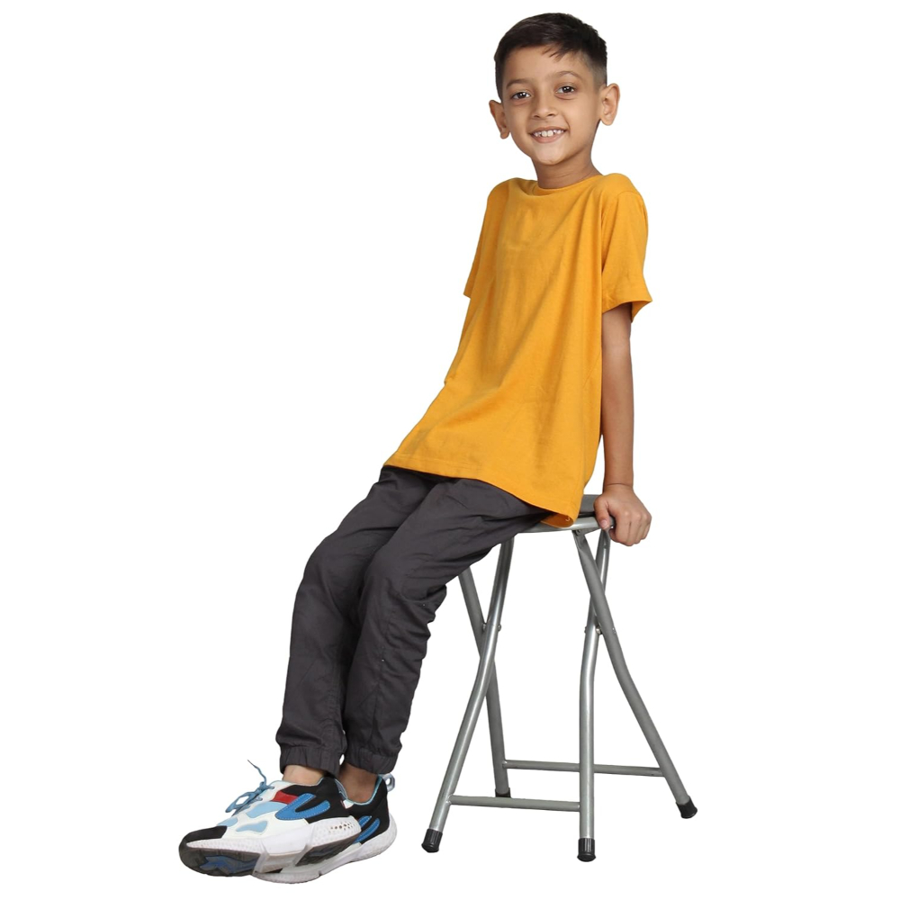 Plain Mustard Hip-Hop Half Sleeve Cotton Boy's T-Shirt - Image 2