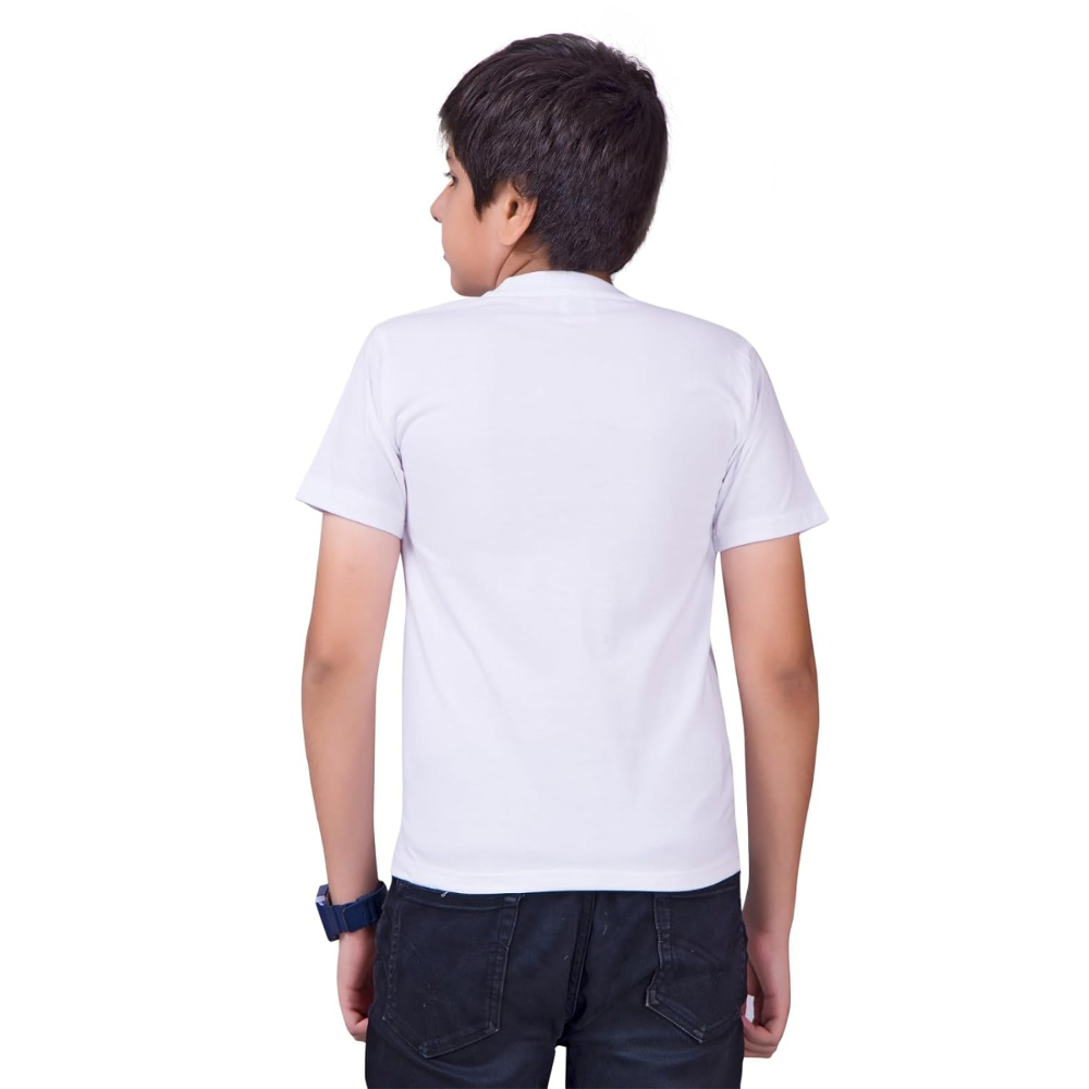 Cotton Plain White Half Sleeves Vest for Unisex - Image 2
