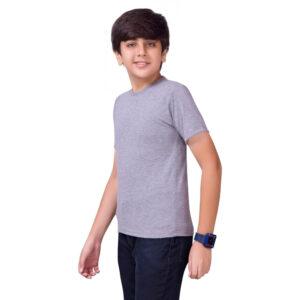 Cotton Plain Grey Half Sleeves Vest for Unisex