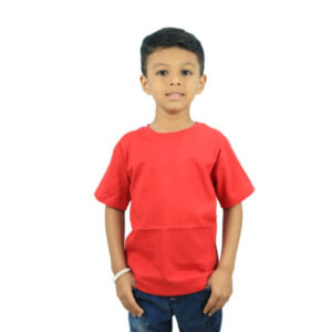 Boys Kids Red Half Sleeve T-Shirt