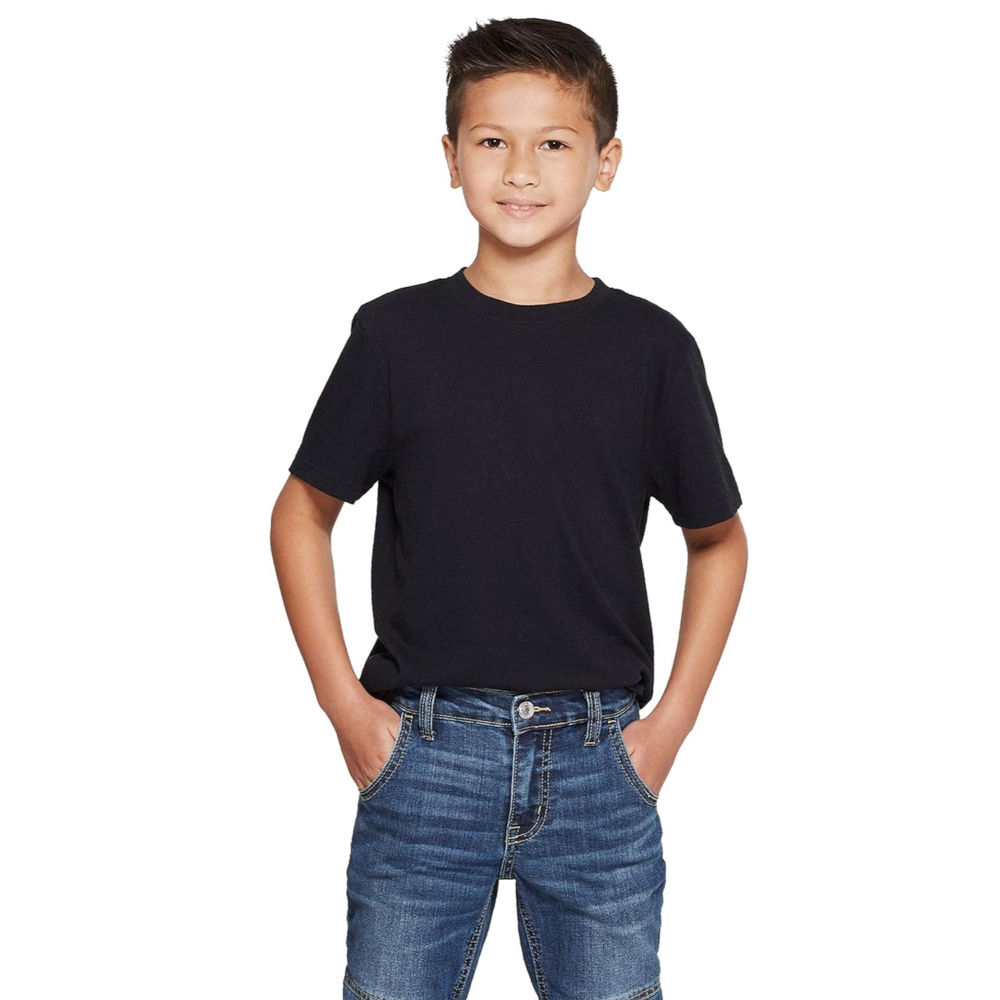 Cliths Boys Plain Black Cotton Tshirt