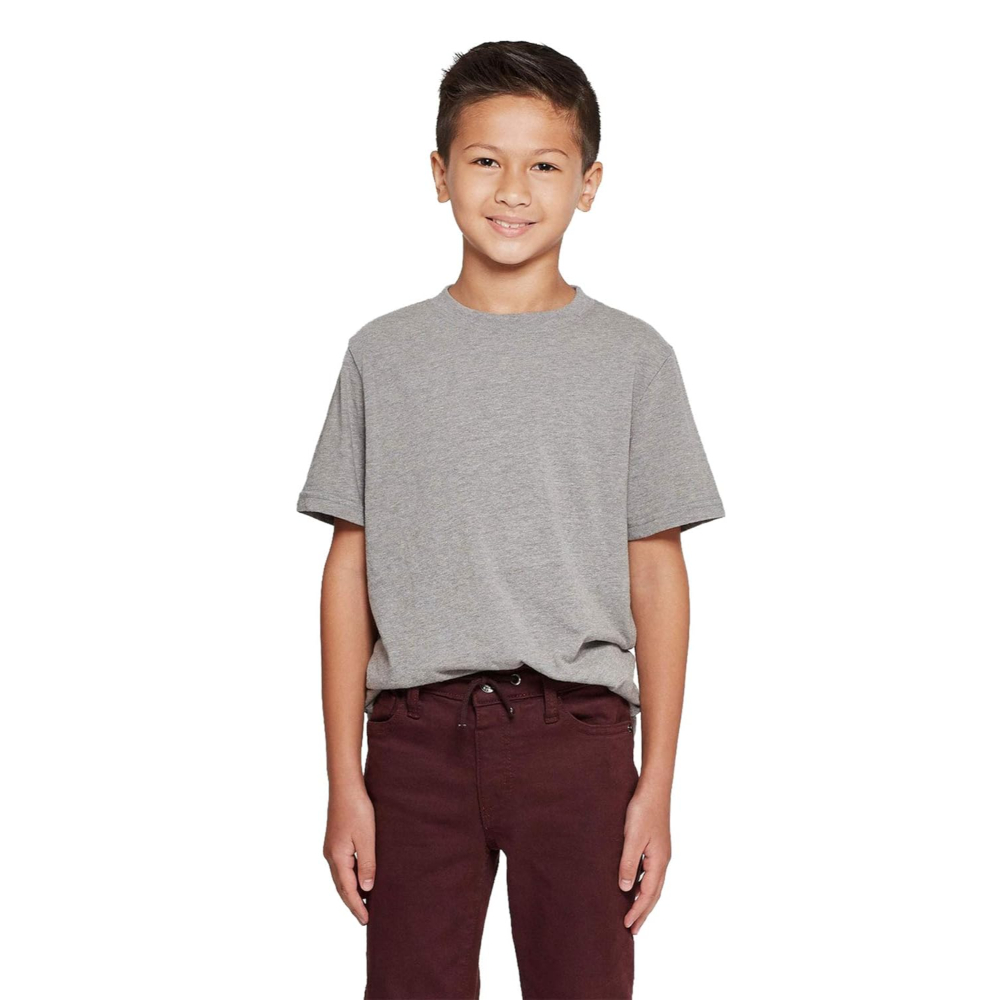 Cliths Boys Plain Light Grey Cotton Tshirt