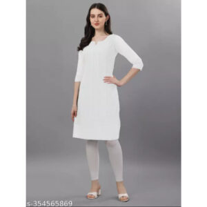 Classy White Women Chikankari Kurti